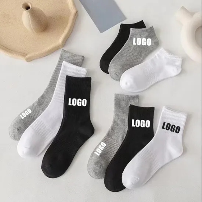 Low MOQ Factory OEM Sports Crew Ankle Custom Designer Men Fashion Style Custom Socks