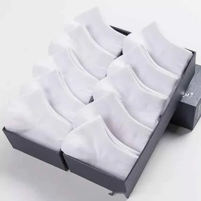 Black White and Grey Socks Men′s Short Socks for Summer Autumn and Winter Solid Color Men′s Short Boat Socks Invisible Socks Disposable Socks