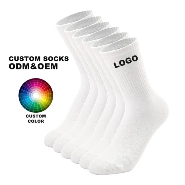 OEM Crew High Quality Custom Packaging Cotton Men Women Wholesale Free Design Gym Sports Socks