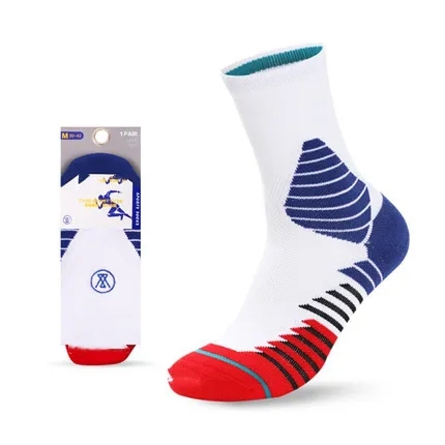 High Quality Gym Custom Logo Tube Cotton Men Pantyhose Women Toe Thick Compression Cycling Basketball Elites Men Crew Sports Socks