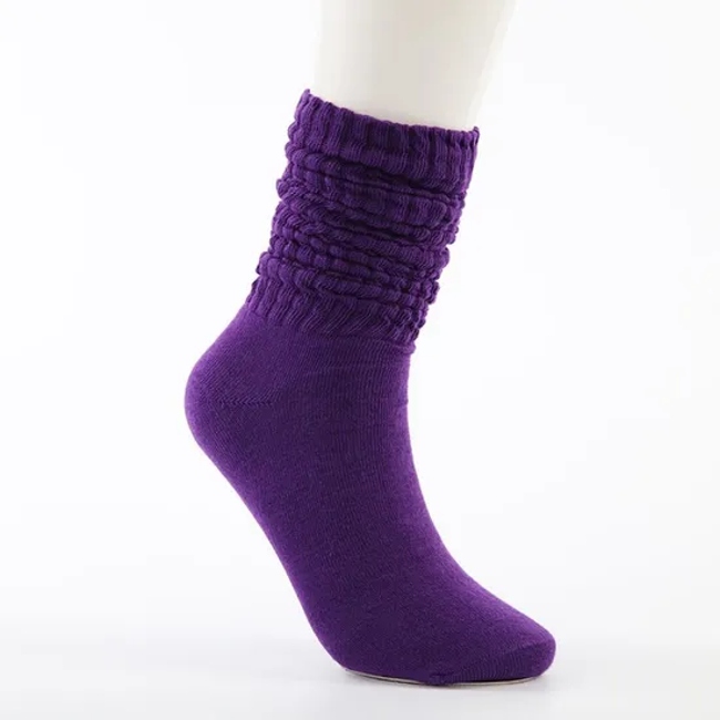 Low MOQ Funny Designer OEM Crew Custom Logo Winter Women Packaging Men Design Slouch Socks