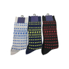 Antibacterial Soft Breathable High Elastic Cotton Colorful Blend Twist DOT Stripe Aop Men Ankle Crew Socks