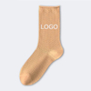 2024 New Style High Quality 100% Cotton Man and Women Breathable Crew Socks Solid Color Soft Sport Crew Socks