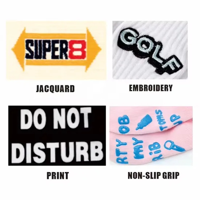 Free Design & Mockup Manufacturers Stockings Customized Crew Sock with Logo Cotton Sports Casual Sock Custom Men Socks
