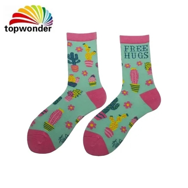 Wholesale and Customize Fashion Sock Cartoon Sock Crew Sock in All Designs for Women Men and Kids