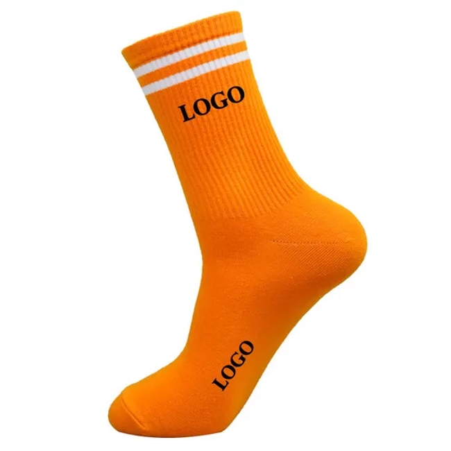 Customized Logo Cotton Sweat-Absorbent Socks Fashion Running Sports Crew Socks for Men Women for Basketball