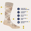 Men′s Argyle Dress Crew Socks Soft and Lightweight Cotton Comfort