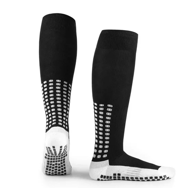 Custom Football Socks Cotton Men Sport Long Socks Over Knee High Soccer Grip Socks