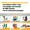 Custom Design Cotton Socken Personalized Logo Embroidered Men Tube Fashion Socks Sox Crew Dress Socks Stock Lot