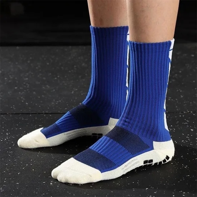 Athletic Sock Non-Slip Sport Socks for Men Women Non-Skid Long Compression Crew Colorful Socks with Grips