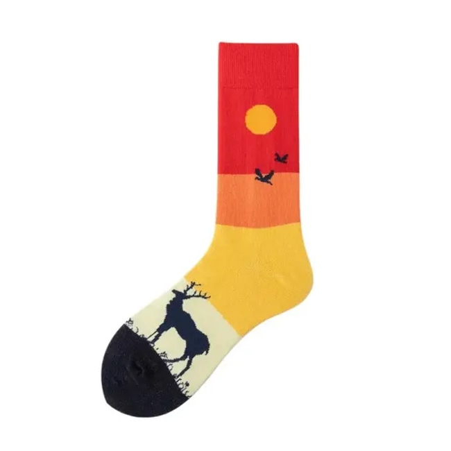 Wholesale Funny Socks Cotton Big Size Custom Novelty Comics Cartoon Calcetines Women Crew Men Happy Socks