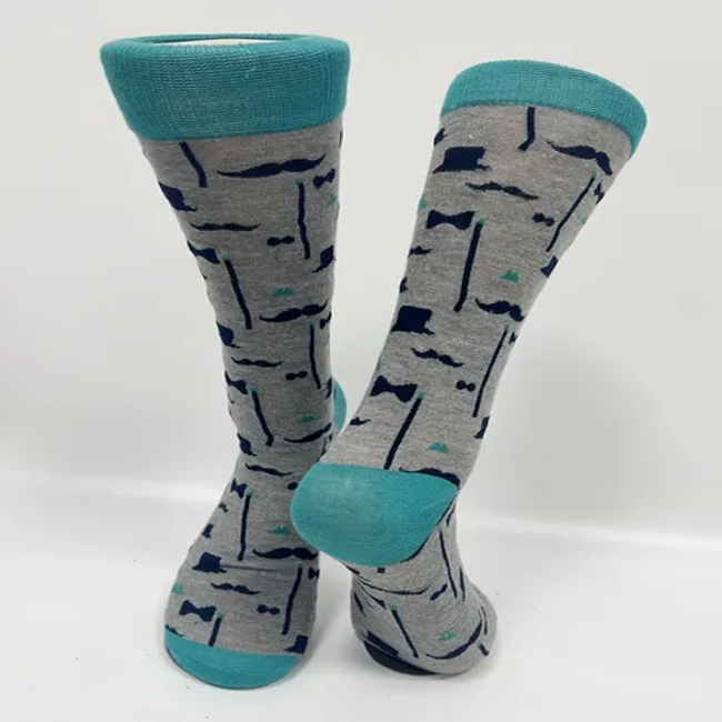China Supplierssoft Breathable High Elastic Cotton Colorful Happy Design Aop Men Crew Socks