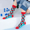 Fancy Colorful Geometric Graphic Socks Unisex Funny Cotton Crew Socks for Men