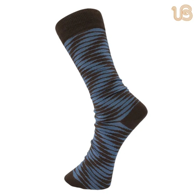 Men′s Dress Comb Cotton Crew Length Sock