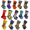 Custom Logo Crew Men Socks Anime Funny Cotton Socks Cartoons Character Novel Marvel Happy Cartoon Men Calcetines Socks