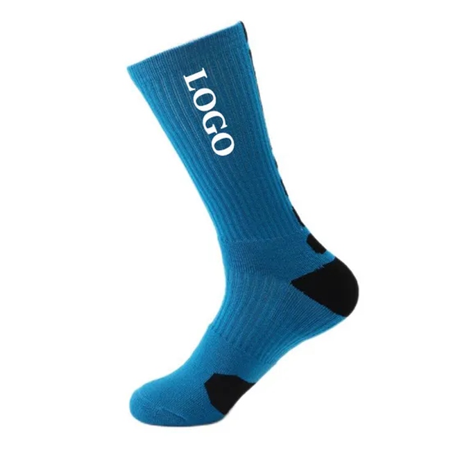 Hot Sale Fashion Custom Logo Athletic Basketball Socks Good Quality Crew Socks for Adult and Young Men for Sports