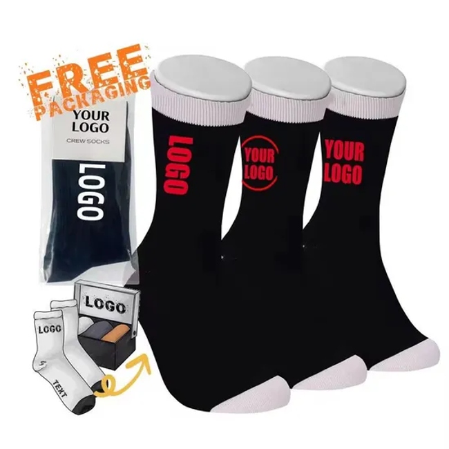 Low Price Soft Unisex Custom Logo Casual Sock Cotton Basketball Sports Crew Sock Men Socks