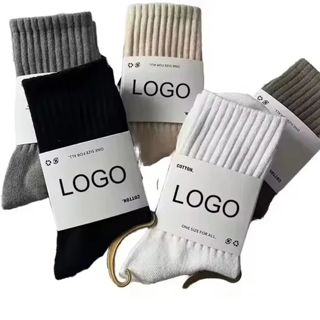Wholesale Design Manufacturers Women Men Custom Logo Crew Brand Sports Socks