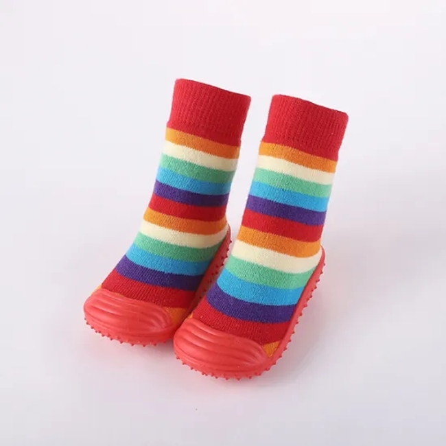 New Arrival Wholesale Custom Cute Baby Anti Slip Soft Rubber Shoe Socks