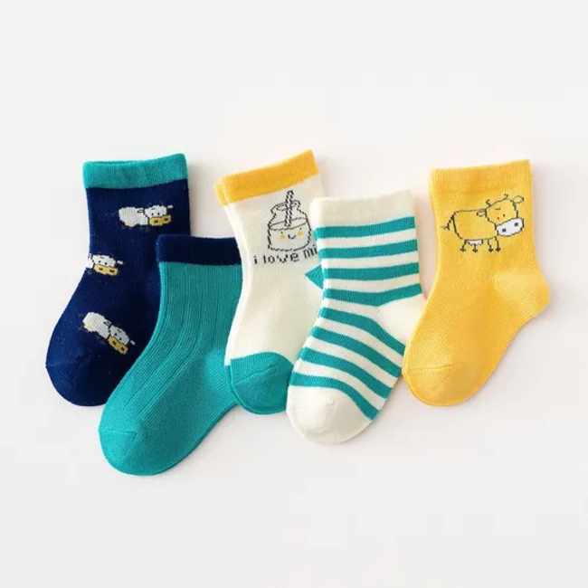 Customized Wholeseller Infant Kids Baby Cotton Jacquard Polka Stripe Socks OEM ODM Good Quality Supplier