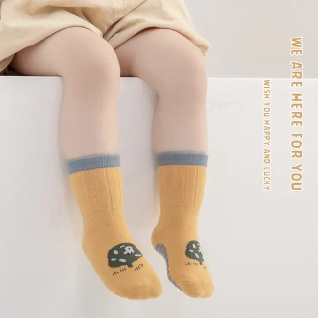 Wholesale Fashion Cute Cartoon Baby Sock Custom Anti Slip Kids Socks % Cotton Crew Socks for Children