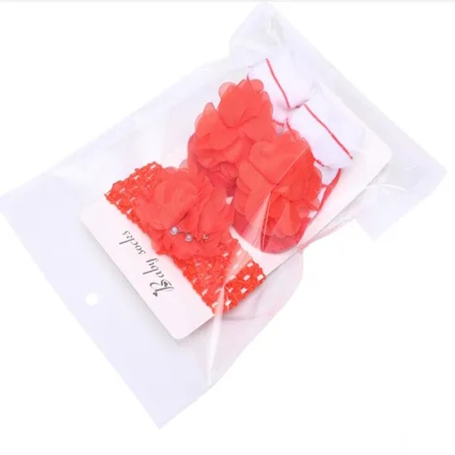 Baby Accessories, Flower Headband with Socks Set Baby Decorations