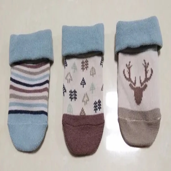 Hot Sale Newborn Baby Socks Novelty Organic Cotton Popular Stripe Hosiery Children Socks
