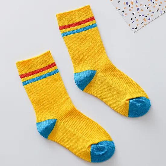Wholesale Sport Fashion Spring Autumn Custom Color Block Child Baby Kids Socks
