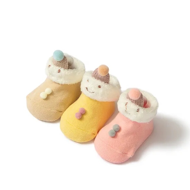 Unisex Custom Wholesale Kids Baby Children Bci Cotton Toy Terry Shoe Socks