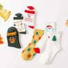  Pairs of Christmas Children′ S Cartoon Cute Korean Version of The Baby Santa Claus Medium Tube Cotton Socks