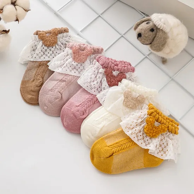 New Design Breathable High Quality Cotton Colorful Cute Child Baby Kids Ankle Socks
