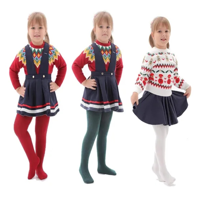 Baby Girls Tights Cable Knit Seamless Christmas Leggings Pantyhose Socks