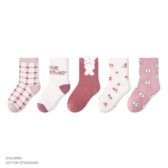 Wholesale Pairs Assort Knitted Colorful Cotton Baby Kids Crew Socks