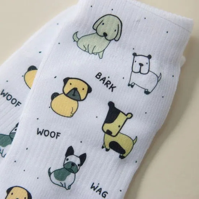 Dog Heads Baby Socks with % Skin Safe Tested Silicone Dots
