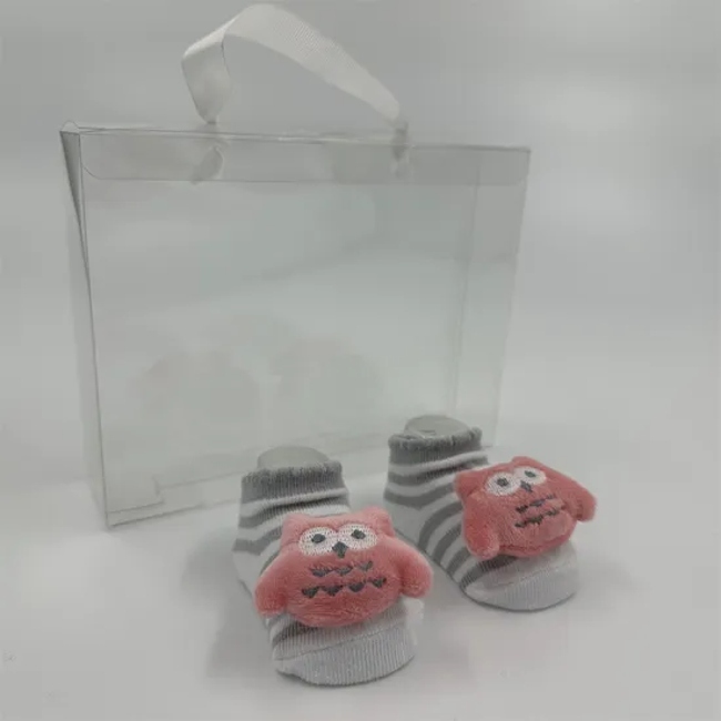 Eco Friendly Healthy Newborn Baby Animal Owl Indoor Crawling Cotton Non Slip Warm Socks