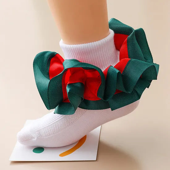 Little Girl Dance New Style Big Flower Soft Cotton Child Baby Kids Socks