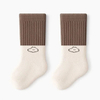 High Quality Patchwork Colored Baby Socks Baby Winter Thick Warm Socks Knitted Cartoon Pattern Knee High Socks for Newborn