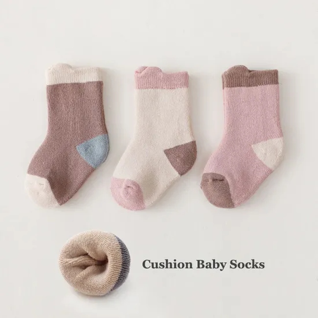 Baby Ankle Socks Toddler Infant Cotton Cushion Crew Fuzzy Warm Baby Socks