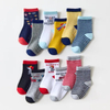 Customized Wholeseller Spring Autumn Infant Kids Baby Cotton Jacquard Anti Slip Branded Crew Stocking Socks