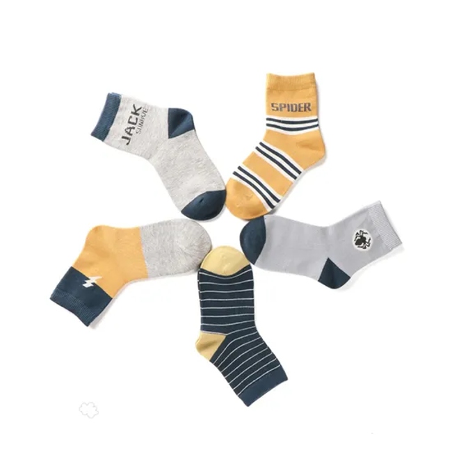 Cute Animal Baby Long Booties Kids Striped Girl′s Socks