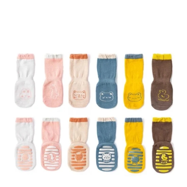  Newborn Kids Anti Slip Custom Baby Socks Organic Cotton Baby Boy Girl Socks