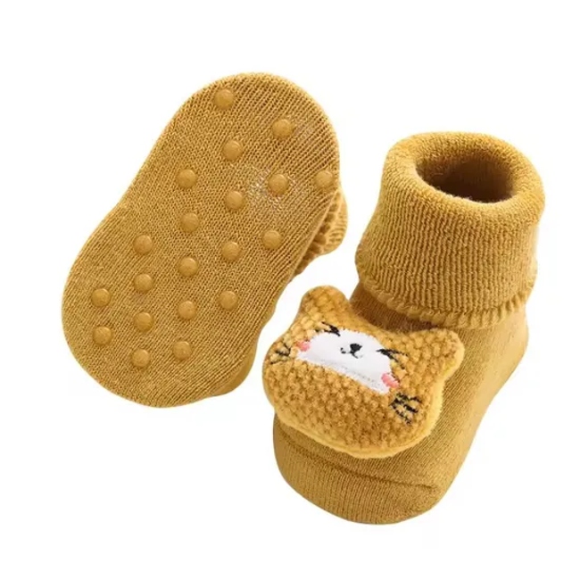 Wholesale Cotton Slip Warm Kids Medium Cute Cartoon Animal Floor Baby Socks