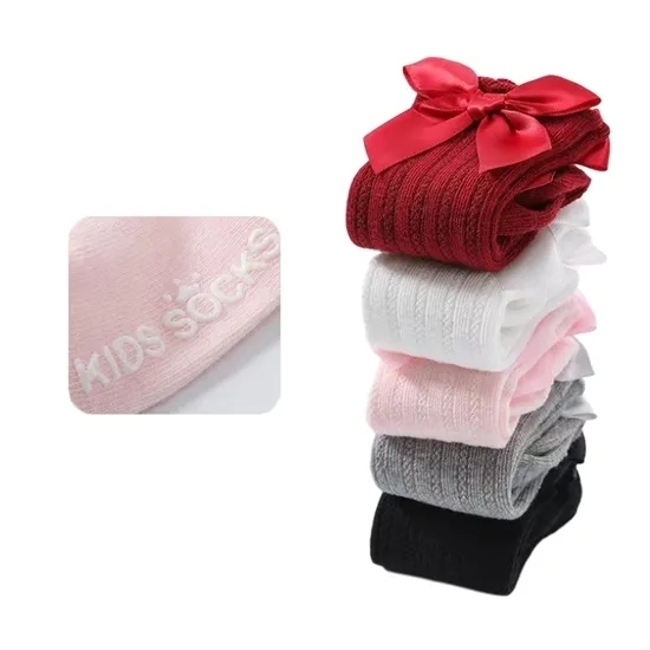  Colors Christmas Compression Cotton Soft Baby Knee High Elastic Grip Kids Socks