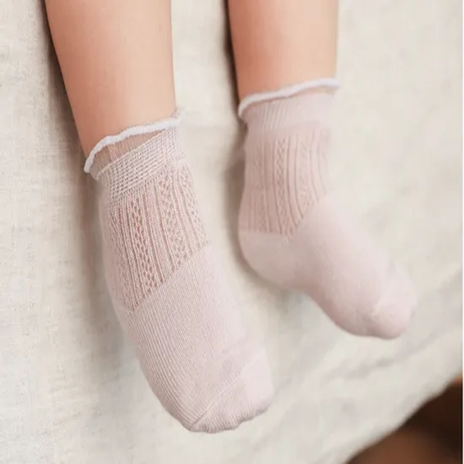 Custom Children Baby Kids Unisex Wholesale Cotton Breathable Short Socks