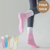 High Quality Cotton Tie Dye Silicone Grip Custom Design Logo Ruffle Anti Slip Middle Tube Crew Sports Socks Spring Women Fitness Dancing Pilates Yoga Socks