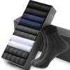 Business Men Casual Adults Knitted Solid Breathable Dress Crew Socks