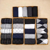 Wholesale 5 Pairs Plain Argyle Office Gift Box Business Men Dress Crew Logo Designer Custom Socks