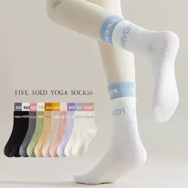 Gym Women Cotton Crew Non Slip Yoga Grip Anti-Slip Pilates Socks