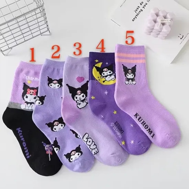 Ruunjoy Pattern Crew Socks Soft Breathable Socks for All Seasons Wearing Women′s Stockings Hosiery Girls Medium Socks Kawaii
