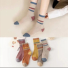 Trendy Japanese Inspired Crew Socks for Women, Moisture Wicking